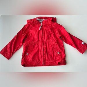 Janie and Jack girls boys red bike hooded jacket rain 12-24m